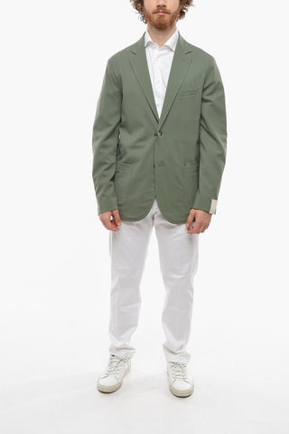 virgin wool side vents notch lapel CHELSEA 2-button blazer