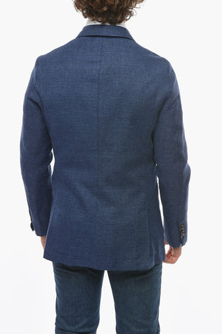 virgin wool and flax CHELSEA 2-button blazer