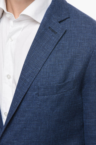 virgin wool and flax CHELSEA 2-button blazer