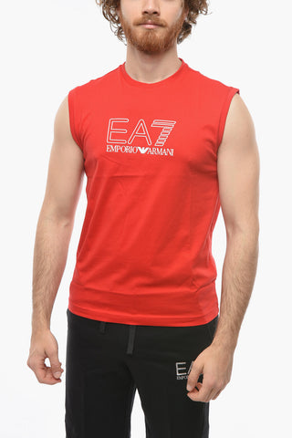 EMPORIO EA7 Embossed Logo Cotton Tank Top