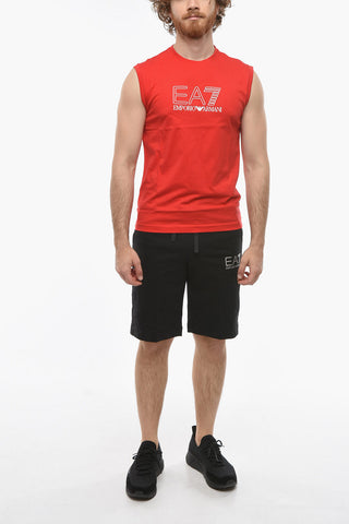 EMPORIO EA7 Embossed Logo Cotton Tank Top