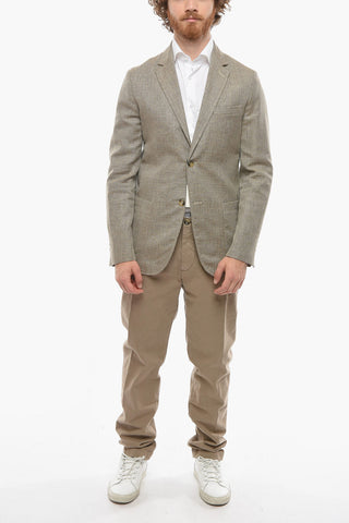 virgin wool and flax CHELSEA 2-button blazer