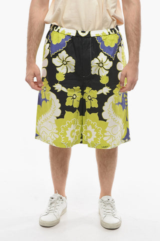 Shorts in Cotone a Fantasia Floreale