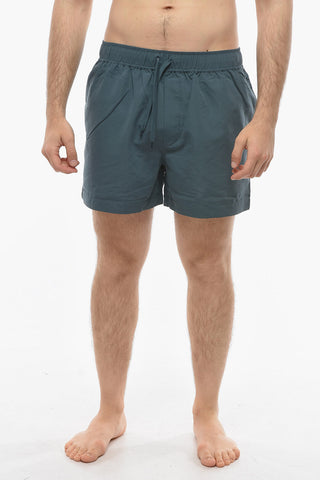 Solid Color MASON Swim Shorts With Drawstring Waist