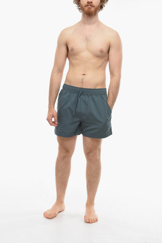 Solid Color MASON Swim Shorts With Drawstring Waist