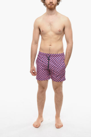 Two-Tone Swim Shorts with 3 Pockets