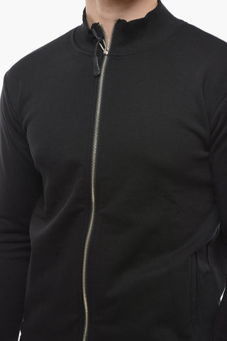 Felpa Stampata sul Dietro con Chiusura Zip