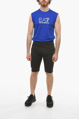 EMPORIO EA7 Vigor7 Elasticated Shorts with Logo Print