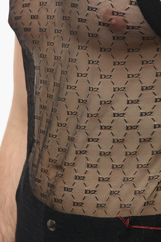 Tank Top in Mesh Motivo Monogram