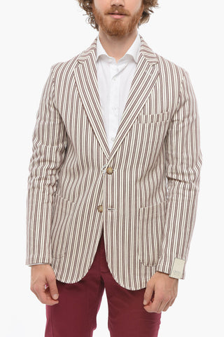 striped notch lapel CHELSEA 2-button blazer