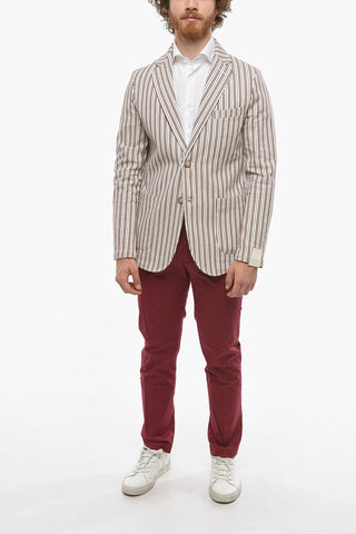 striped notch lapel CHELSEA 2-button blazer