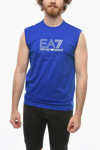 EMPORIO EA7 Sleeveless T-shirt with Embossed Logo