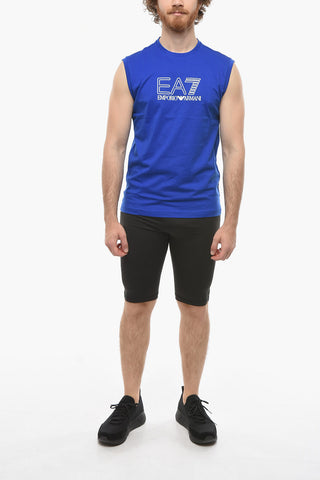 EMPORIO EA7 Sleeveless T-shirt with Embossed Logo
