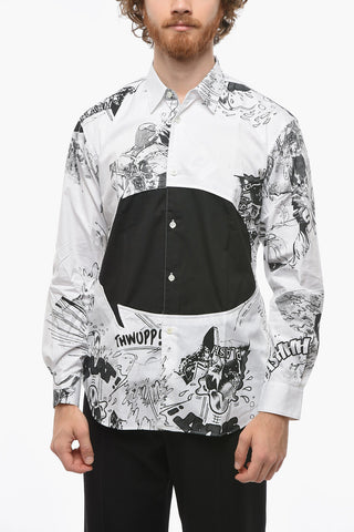 SHIRT Camicia Oversized con Stampa Grafica Allover