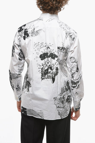 SHIRT Camicia Oversized con Stampa Grafica Allover