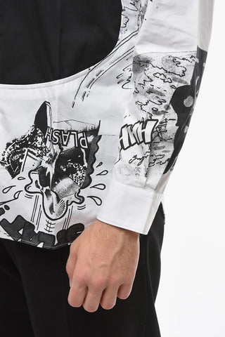 SHIRT Camicia Oversized con Stampa Grafica Allover