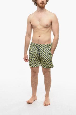 Two-Tone Swim Shorts with 3 Pockets