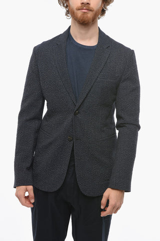 EMPORIO Virgin Wool Half-lined Blazer with Notch Lapel