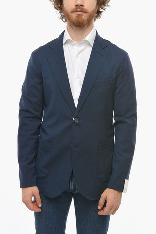 virgin wool notch lapel CHELSEA 2-button blazer