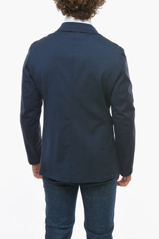 virgin wool notch lapel CHELSEA 2-button blazer