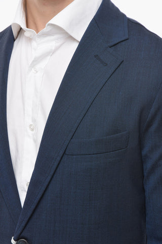 virgin wool notch lapel CHELSEA 2-button blazer