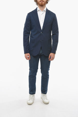 virgin wool notch lapel CHELSEA 2-button blazer