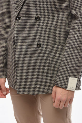 Double-breasted CHELSEA Houndstooth Blazer