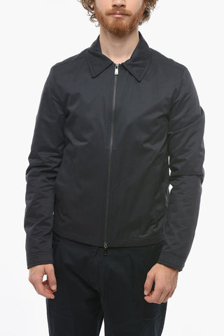ID Zip-up Windbreaker Jacket with Pointed Collar