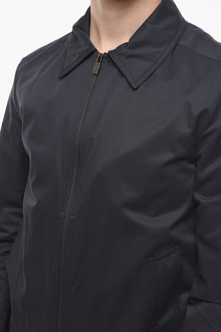 ID Zip-up Windbreaker Jacket with Pointed Collar
