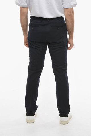 Virgin Wool Blend MITTE Single Pleat Pants with Drawstring on the Waist