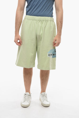 Drawstring Shorts with Graphic Print