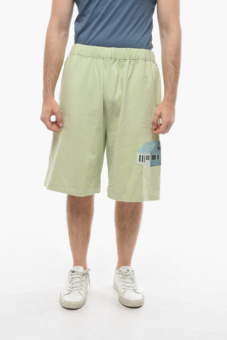 Drawstring Shorts with Graphic Print