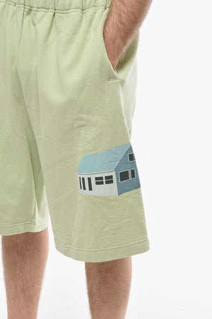 Drawstring Shorts with Graphic Print