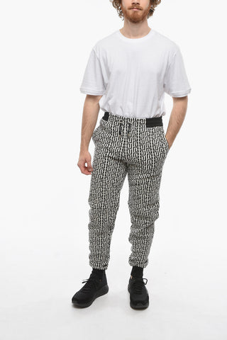 Drawstringed Joggers with Monogram Allover