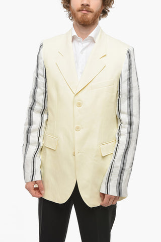 Blazer MALICK in Misto Lino e Seta con Fantasia a Righe