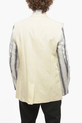 Blazer MALICK in Misto Lino e Seta con Fantasia a Righe