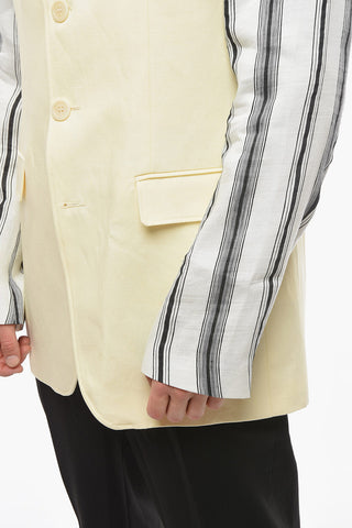 Blazer MALICK in Misto Lino e Seta con Fantasia a Righe