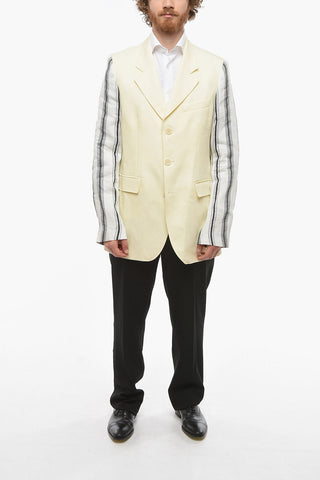 Blazer MALICK in Misto Lino e Seta con Fantasia a Righe