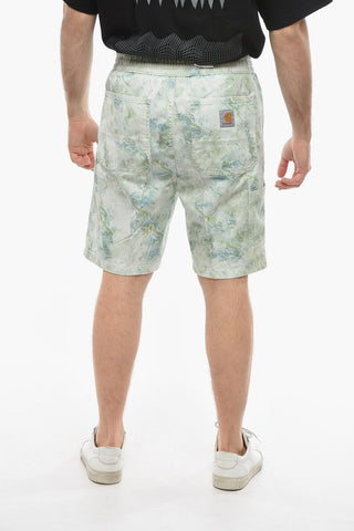 Tie Dye Effect MARBLE Shorts with Drawstring Waist