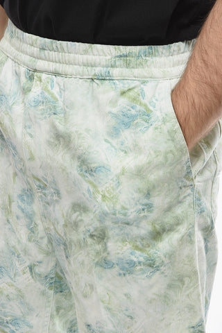 Tie Dye Effect MARBLE Shorts with Drawstring Waist