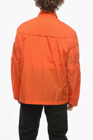Giacca a Vento Utility in Nylon con Cerniera a Contrasto