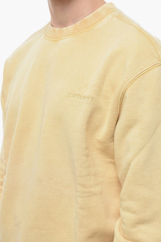 Solid Color MOSBY Crew-Neck Sweatshirt with Logo-Embroidery
