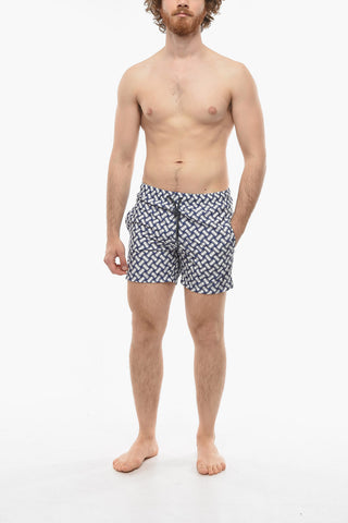 Basket Wave Motif Swim Shorts
