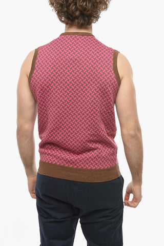 Gilet Girocollo con Motivo Basket Wave 