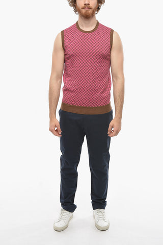 Gilet Girocollo con Motivo Basket Wave 