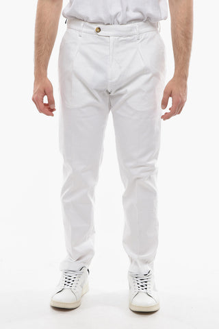 Stretch Cotton RAVAL Single-Pleat Pants