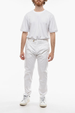 Stretch Cotton RAVAL Single-Pleat Pants
