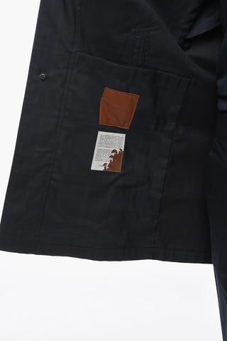 1930 Trench Impermeabile Semifoderato con Fantasia District Check