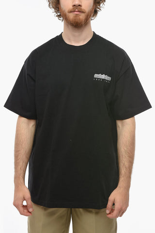 T-shirt Girocollo in Cotone con Stampa Logo