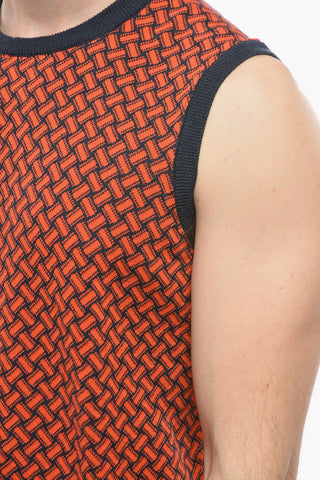 Gilet Girocollo con Motivo Basket Wave 